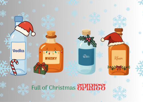 Carte de Noël comique - Full of Christmas Spirits - GP Creations